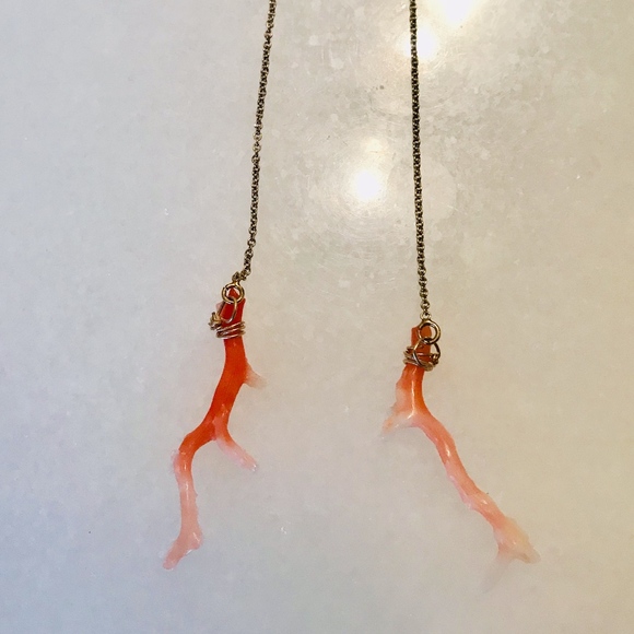 handmade coral earrings - Picture 1 of 3